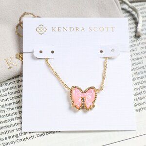 Kendra Scott Haley Bow Gold Blush Mother-of-Pearl Necklace